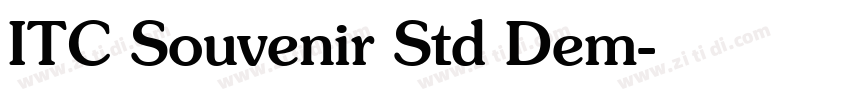 ITC Souvenir Std Dem字体转换